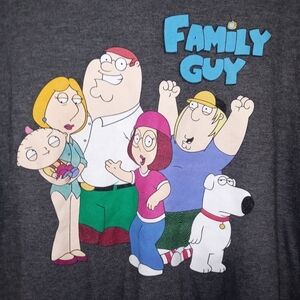 Ripple Junction Family Guy Griffin family short sleeve gray T Shirt xl